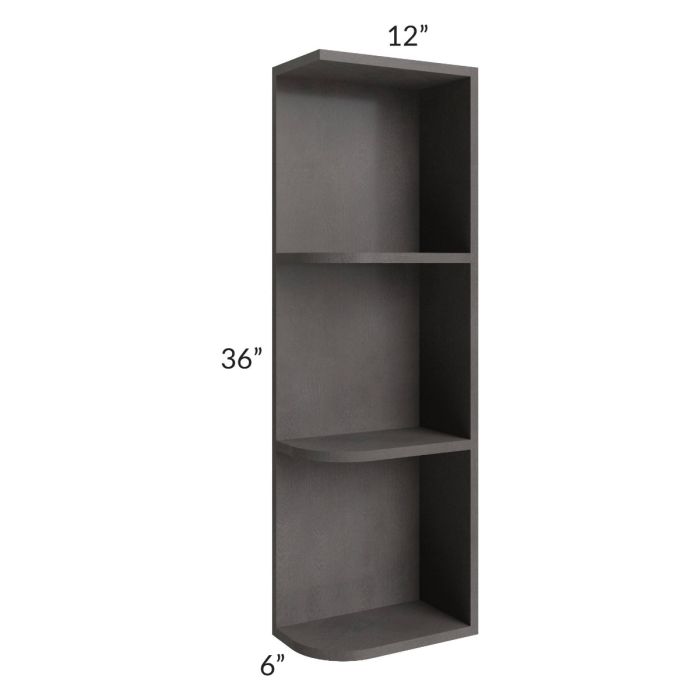 Salem Dark Grey 6x36 Open End Wall Cabinet – Right Opening
