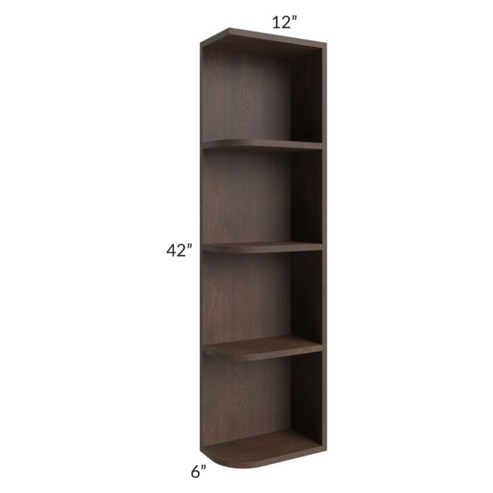 Midtown Java Shaker 6x42 Open End Wall Cabinet – Right Opening