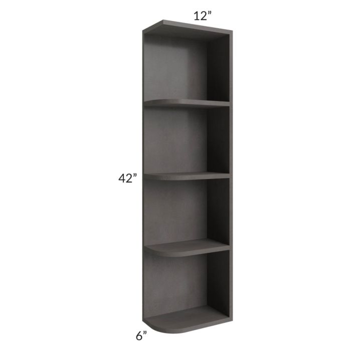 Salem Dark Grey 6x42 Open End Wall Cabinet – Right Opening