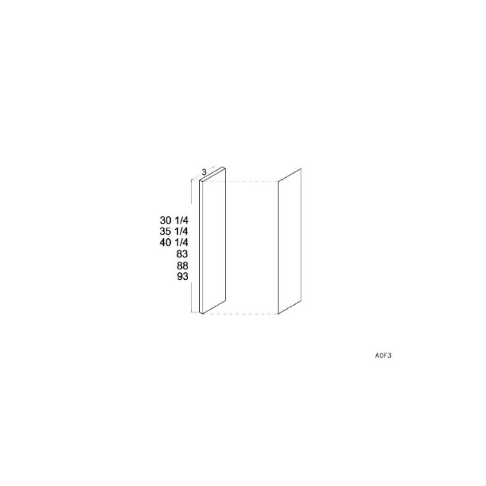 Harbor White 2-7/8 x 22-1/2 Overlay Filler