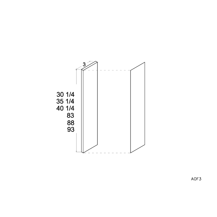 Euro Gloss White 2-7/8 x 88 Overlay Filler
