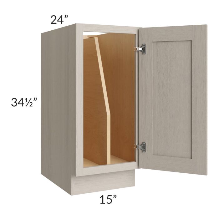 Catalina Mist 15" Full Height Door Tray Divider Base Cabinet