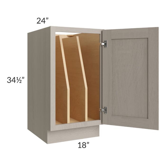 Catalina Mist 18" Full Height Door Tray Divider Base Cabinet