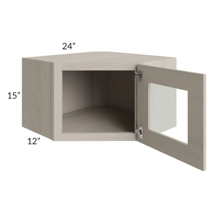 Catalina Mist 24x15 Decorative Wall Diagonal Corner Cabinet