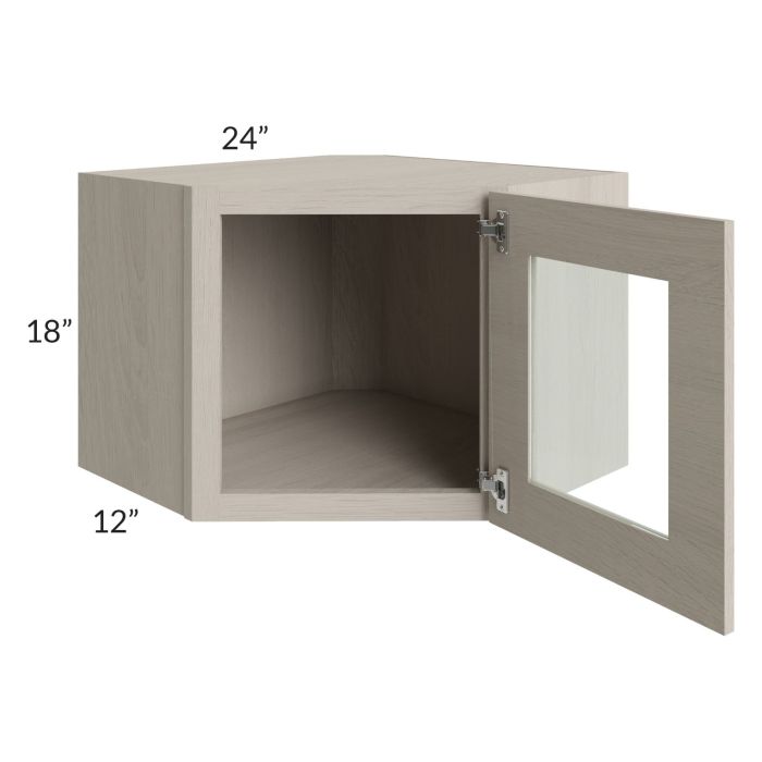 Catalina Mist 24x18 Decorative Wall Diagonal Corner Cabinet
