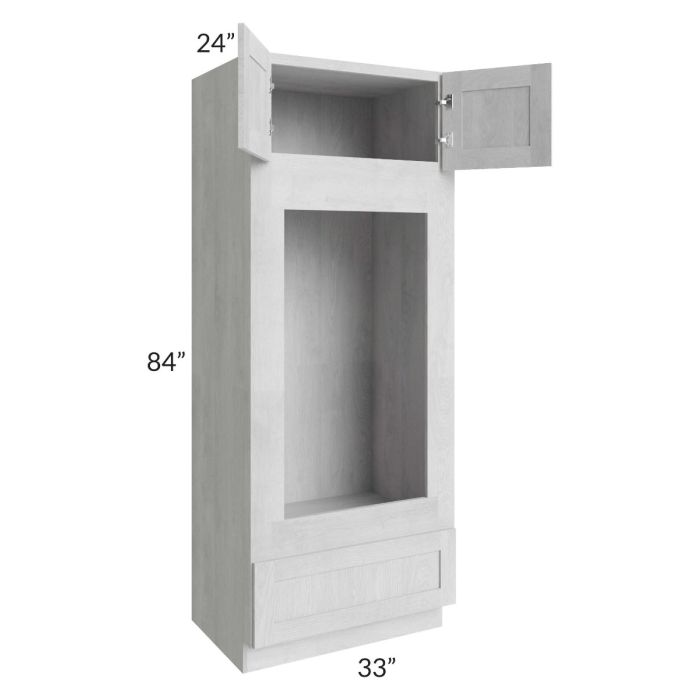 Heather Grey Shaker 33x84 Double Oven or Oven/Microwave Cabinet