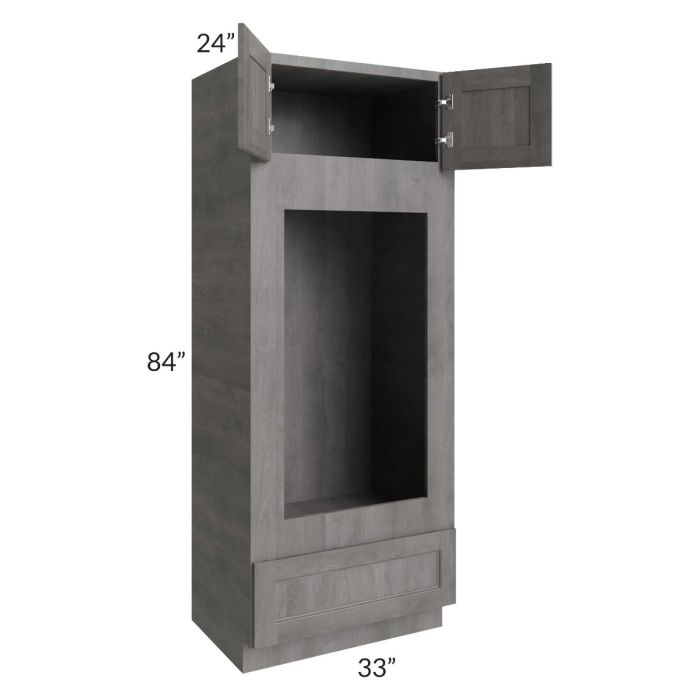 Providence Slate Grey 33x84 Double Oven or Oven/Microwave Cabinet