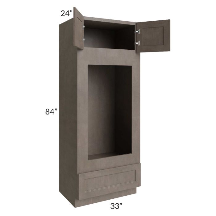 Providence Natural Grey 33x84 Double Oven or Oven/Microwave Cabinet