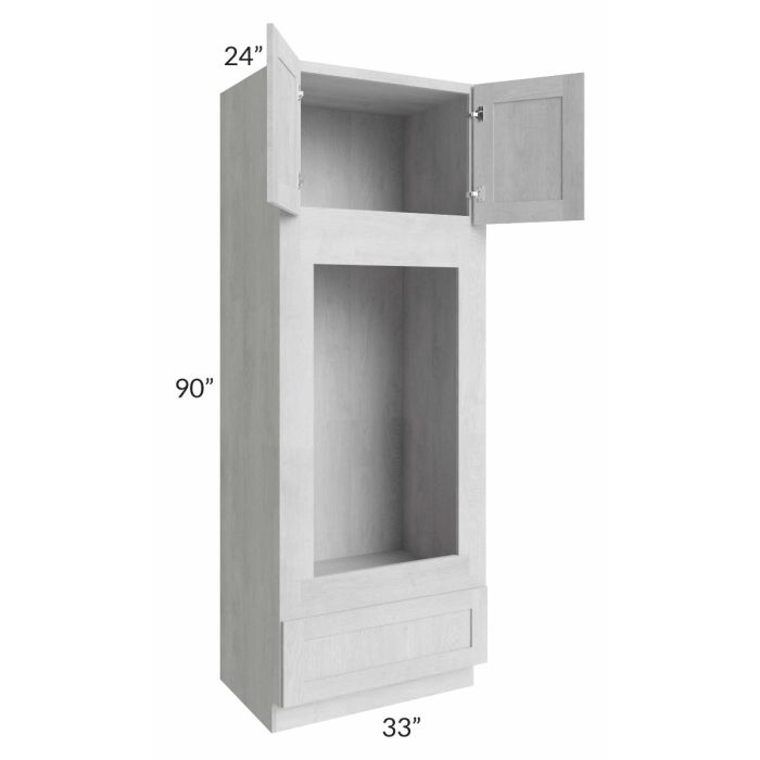 Heather Grey Shaker 33x90 Double Oven or Oven/Microwave Cabinet