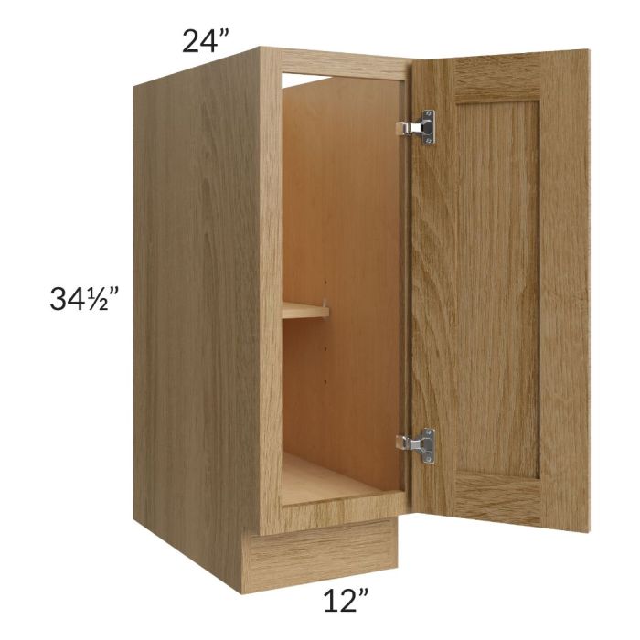 Catalina Toffee 12" Full Height Door Base Cabinet