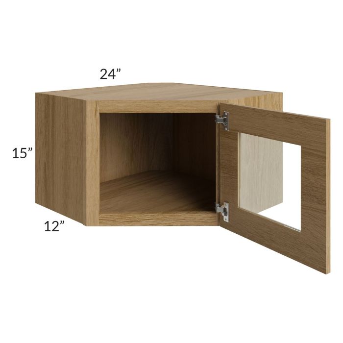 Catalina Toffee 24x15 Decorative Wall Diagonal Corner Cabinet
