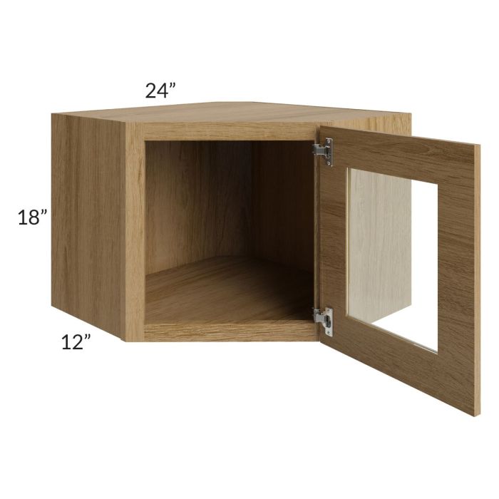 Catalina Toffee 24x18 Decorative Wall Diagonal Corner Cabinet