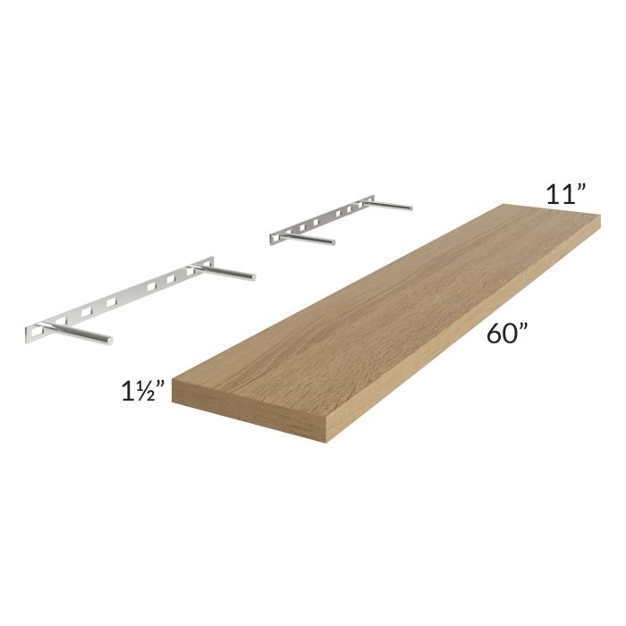 Catalina Toffee 60" Floating Shelf