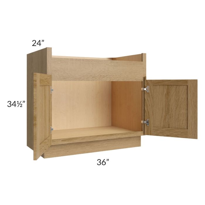Catalina Toffee 36" Farm Sink Base Cabinet