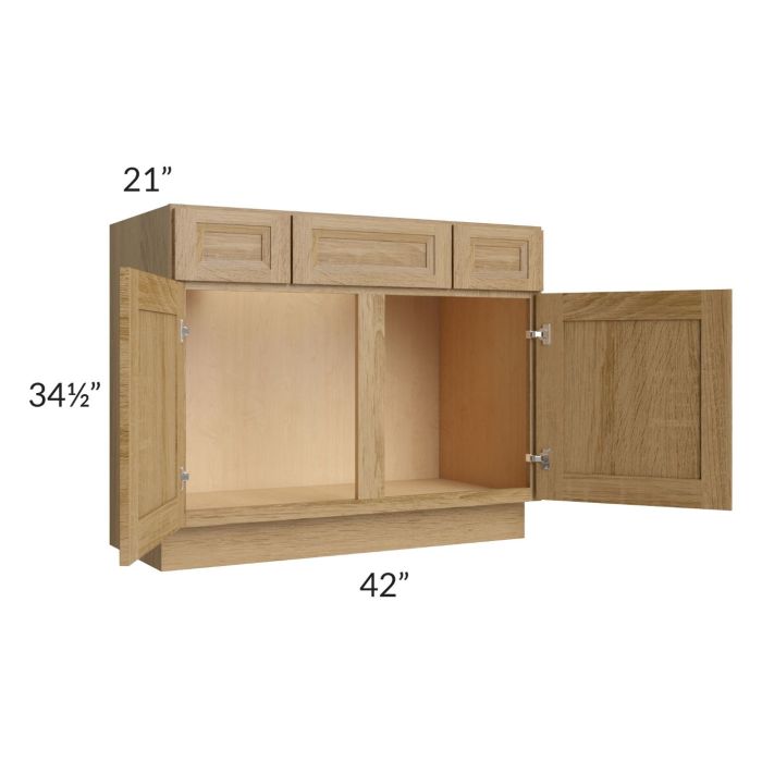 Catalina Toffee 42" Vanity Base Cabinet