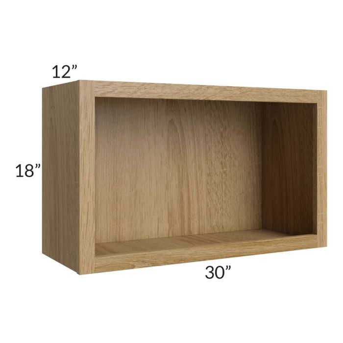 Catalina Toffee 30" Wall Open Cabinet