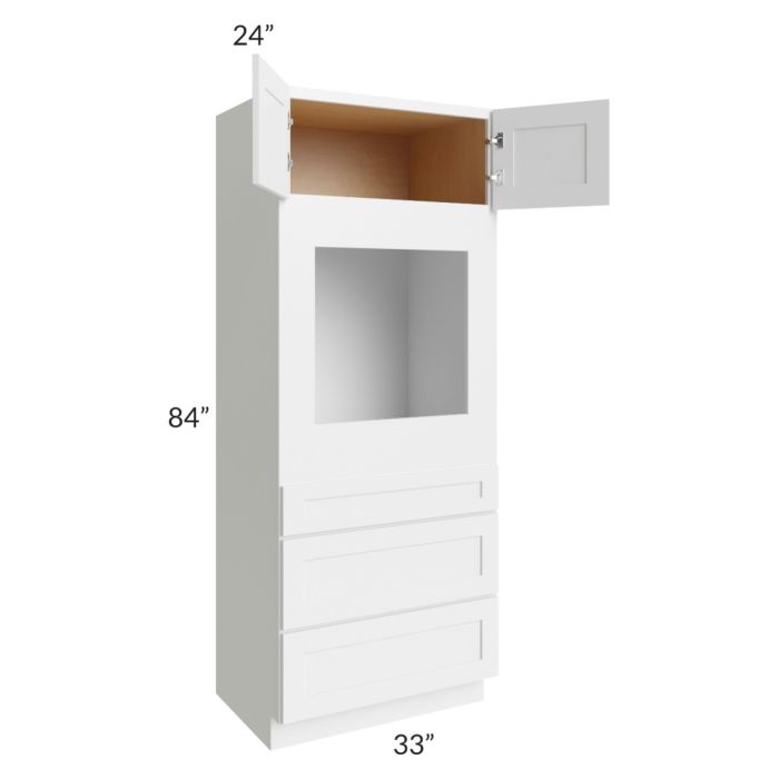 Stratton White Shaker 33x84 Oven Cabinet
