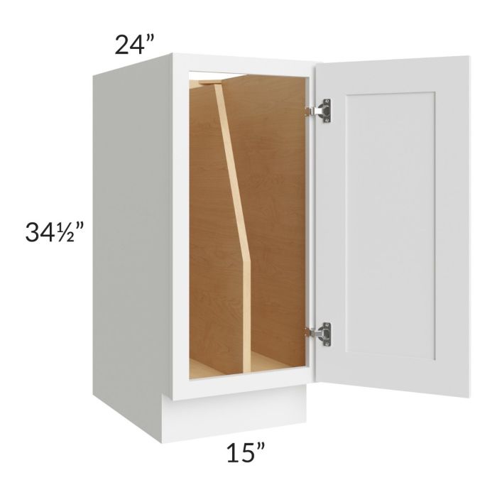 Catalina White 15" Full Height Door Tray Divider Base Cabinet