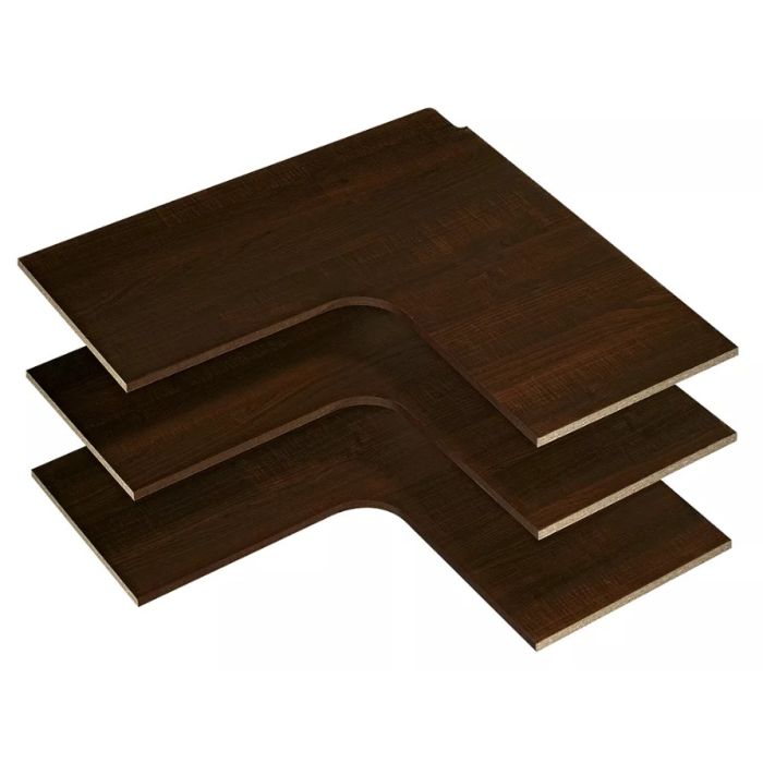 Organizer Corner Shelf Accessory Compatible w/ Easy Track Closet Systems for Additional Storage