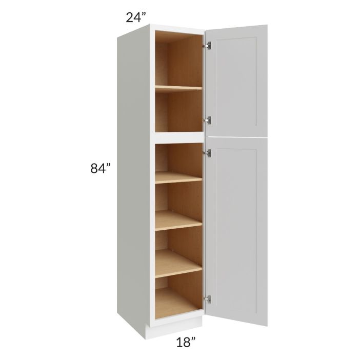Asheville White Shaker 18x84 Wall Pantry Cabinet 