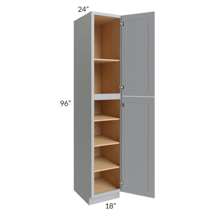 Asheville Grey Shaker 18x96 Wall Pantry Cabinet