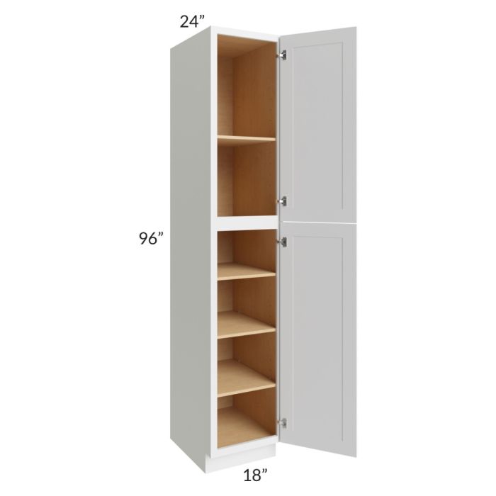Asheville White Shaker 18x96 Wall Pantry Cabinet