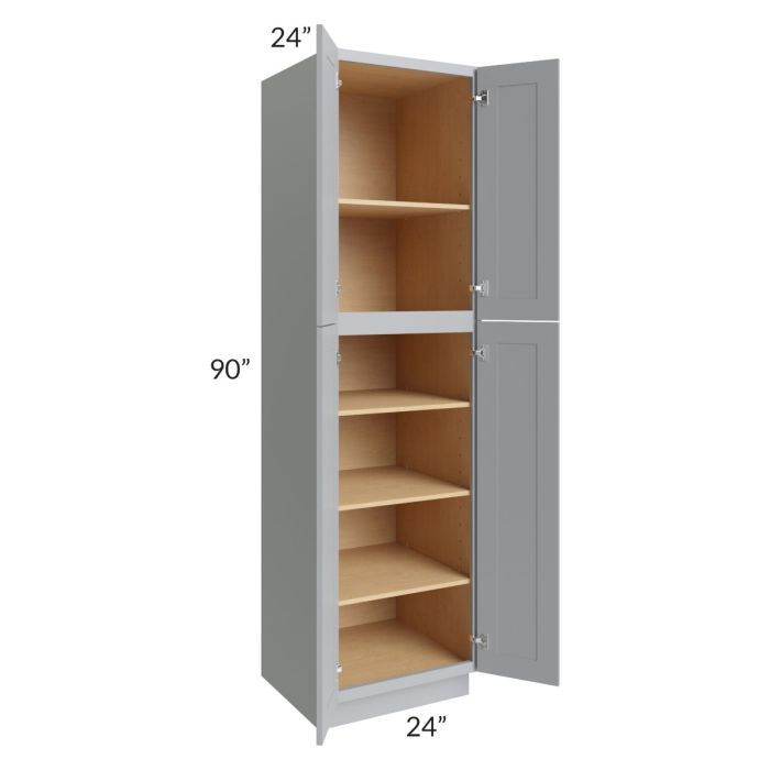 Asheville Grey Shaker 24x90 Wall Pantry Cabinet
