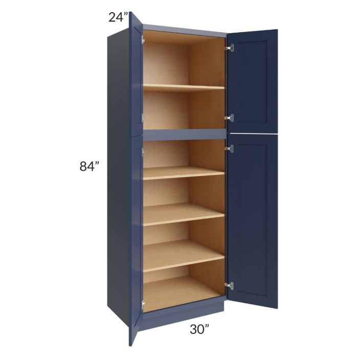 Bayville Blue 30x84 Wall Pantry Cabinet