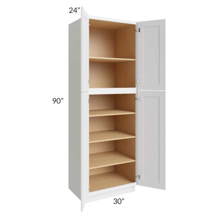 Bayville White 30x90 Wall Pantry Cabinet