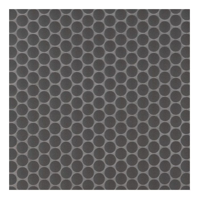 Penny Round Nero 6mm Matte Wall Tile
