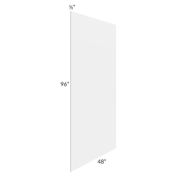Stratus White 3 x 8 Back Panel (1/2" Thick)