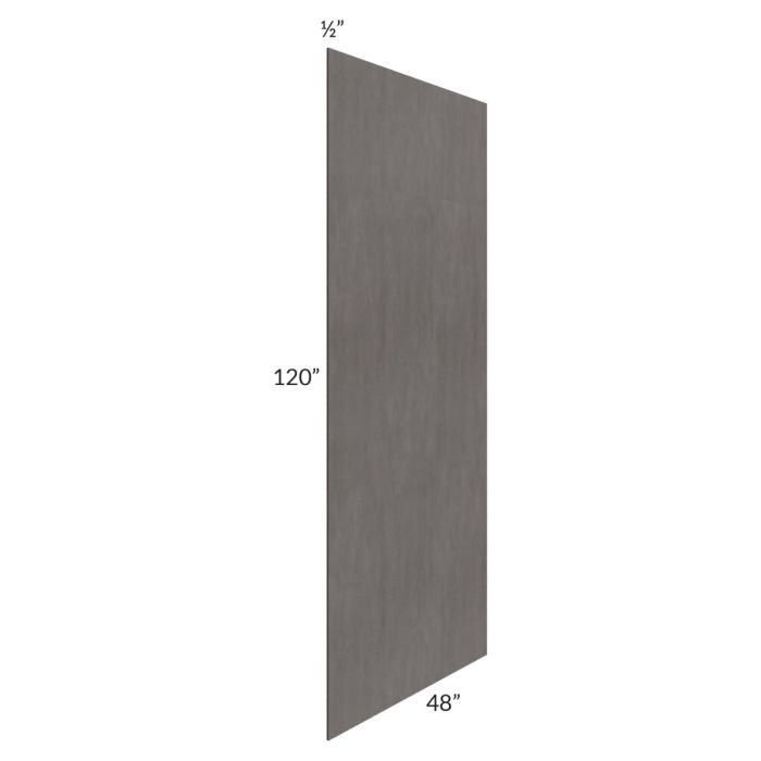 Midtown Dark Grey Shaker 48 x 120 Back Panel (1/2" Thick)