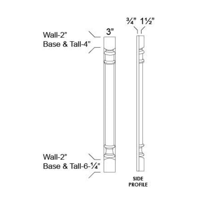 84" Tall Plain Pilaster