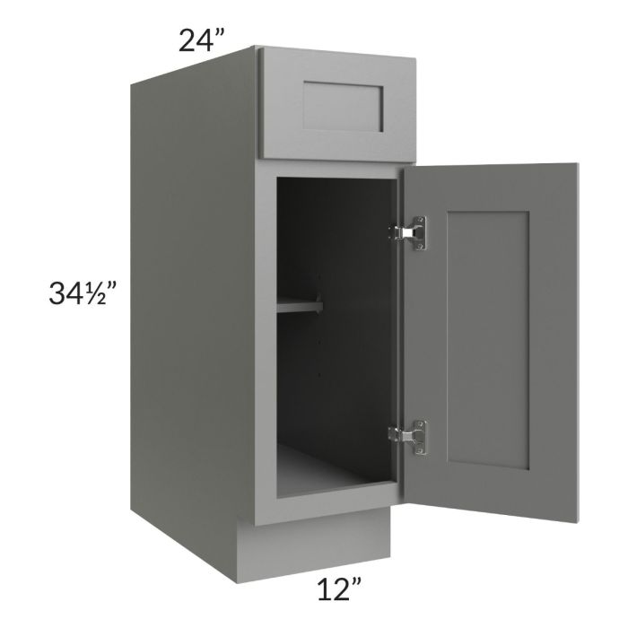 Shale Grey Shaker 12" Base Cabinet