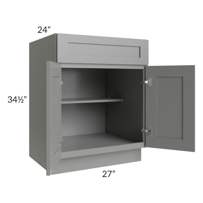 Shale Grey Shaker 27" Base Cabinet 