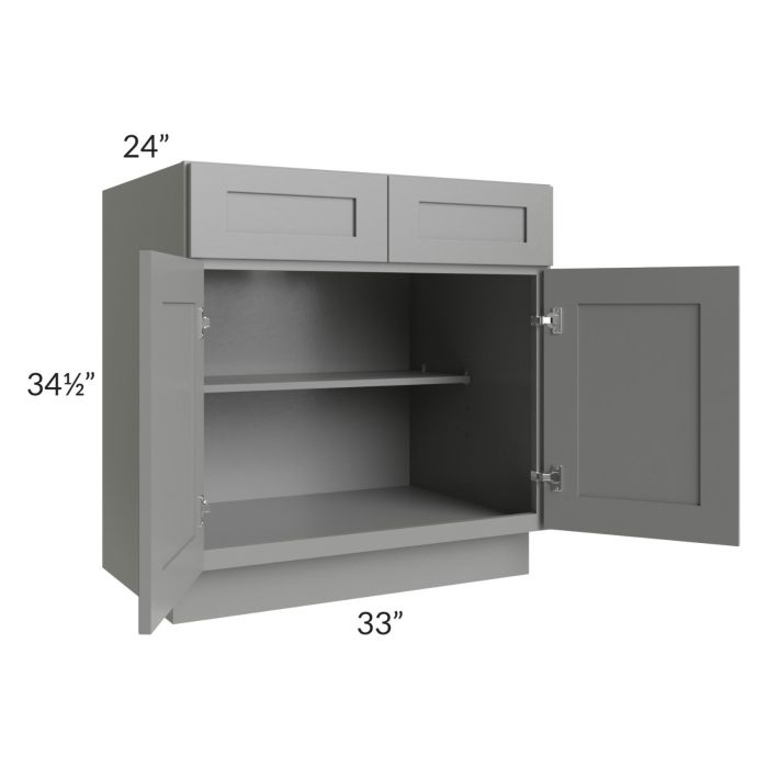 Shale Grey Shaker 33" Base Cabinet 