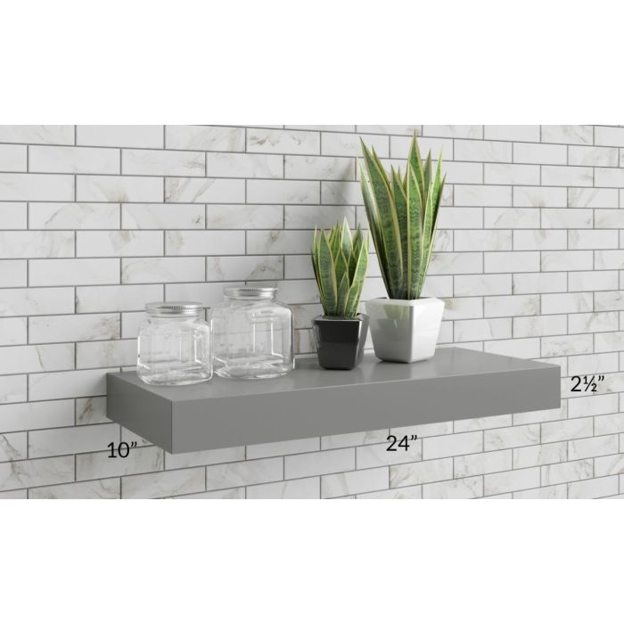 Shale Grey Shaker 24" Floating Shelf
