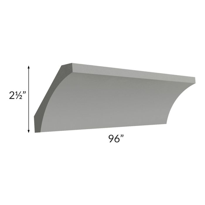 Shale Grey Shaker 8' Cove Crown Molding