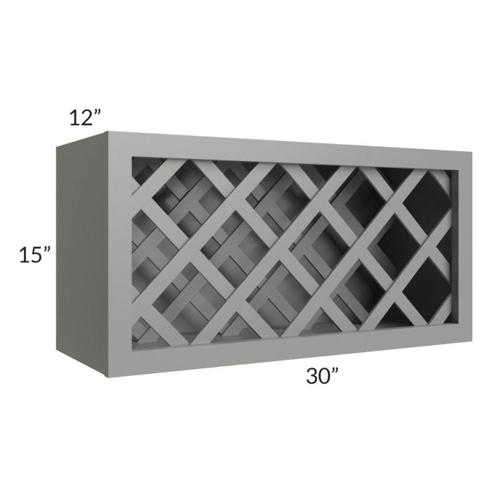Shale Grey Shaker 30x15 Lattice Wine Rack