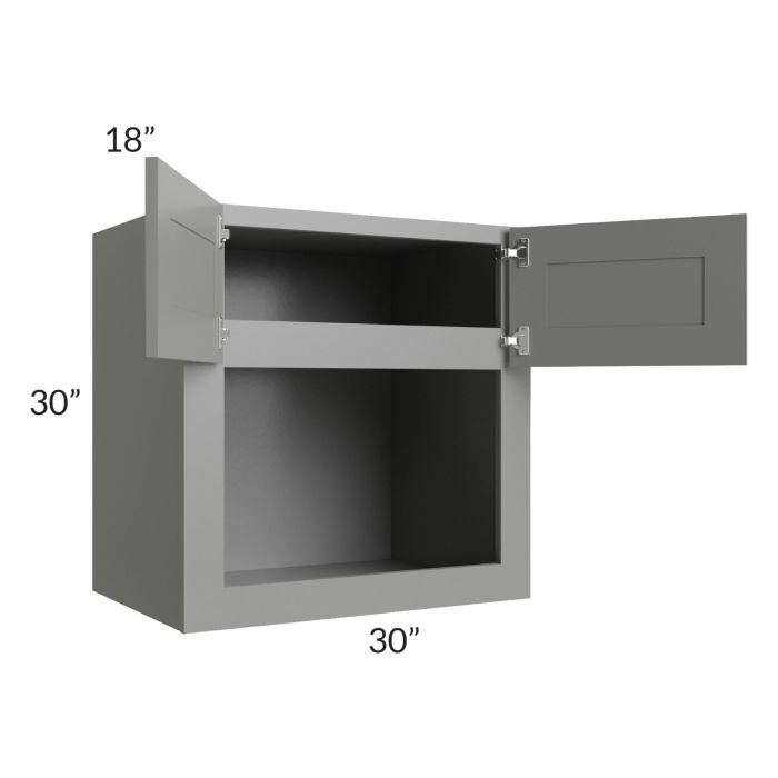 Shale Grey Shaker 30x30 Microwave Cabinet