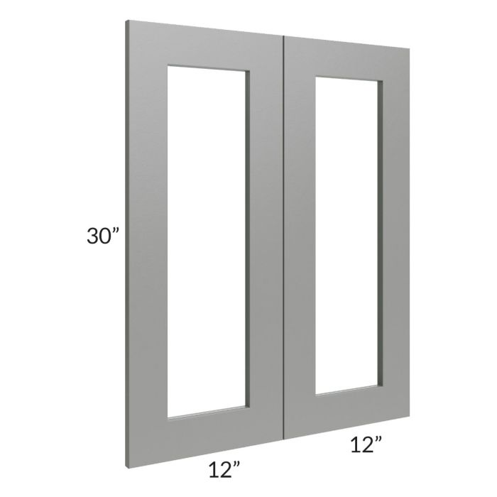 Shale Grey Shaker 24x30 Glass Door