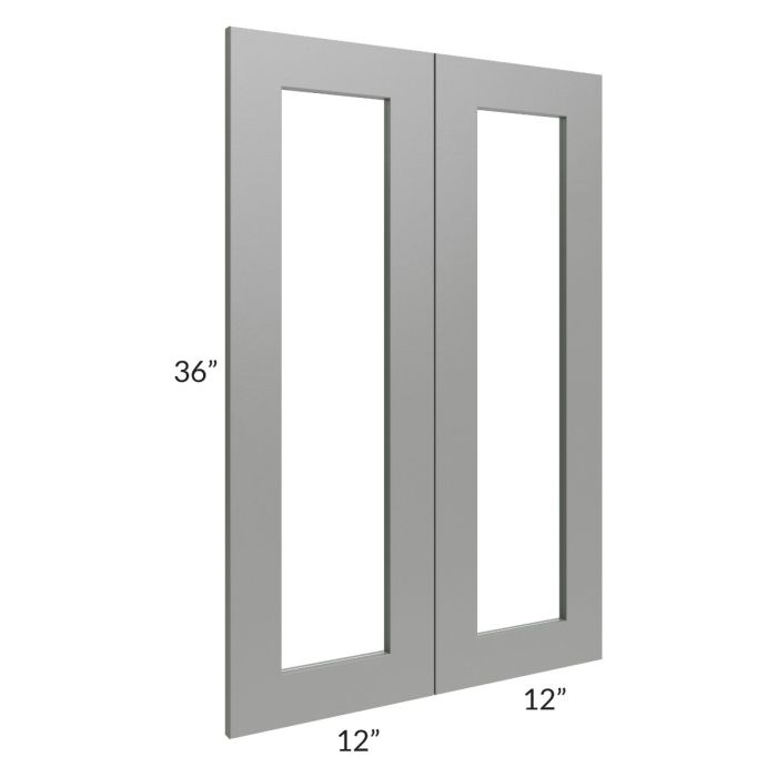 Shale Grey Shaker 24x36 Glass Door