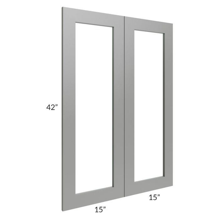 Shale Grey Shaker 30x42 Glass Door