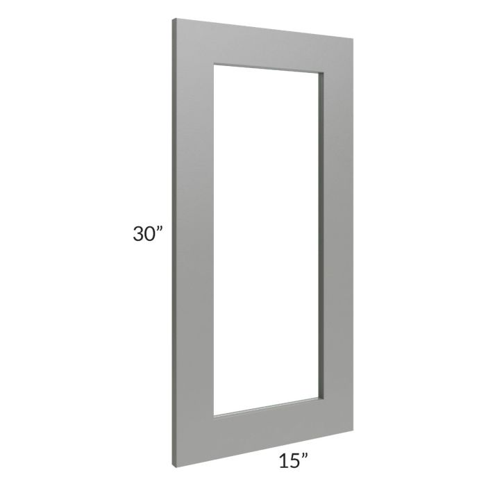 Shale Grey Shaker 24x30 Corner Glass Door