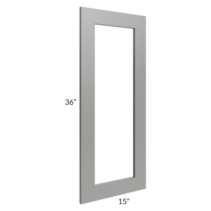 Shale Grey Shaker 24x36 Corner Glass Door