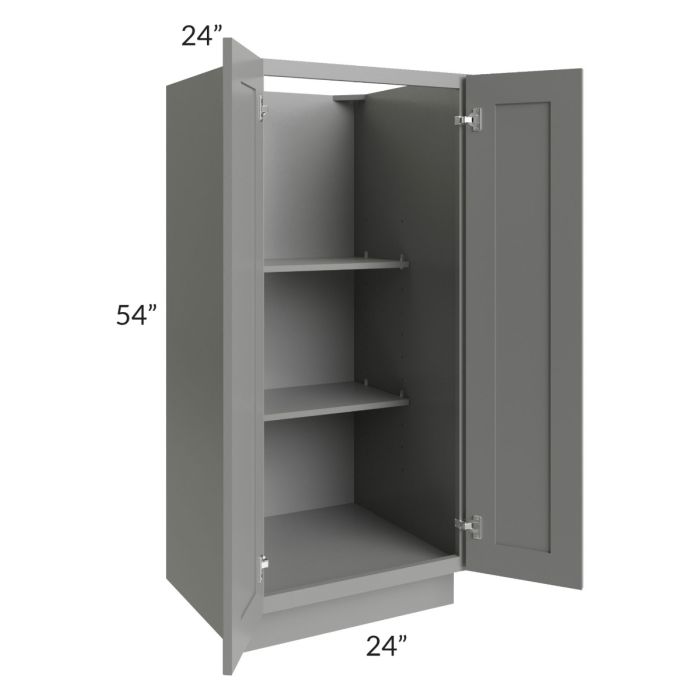 Shale Grey Shaker 24x54 Split Pantry Base Cabinet