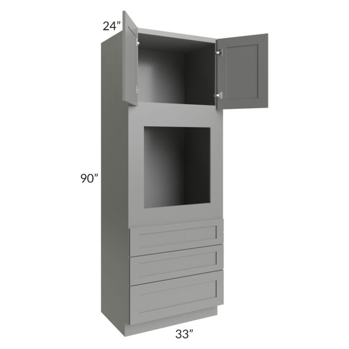 Shale Grey Shaker 33x90 Universal Oven Cabinet