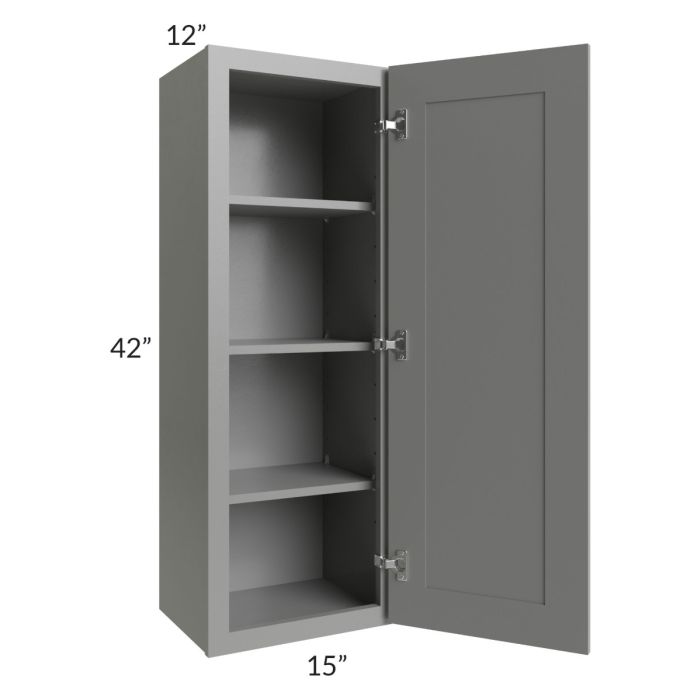 Shale Grey Shaker 15x42 Wall Cabinet