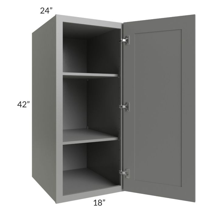 Shale Grey Shaker 18x42x24 Split Pantry Wall Cabinet