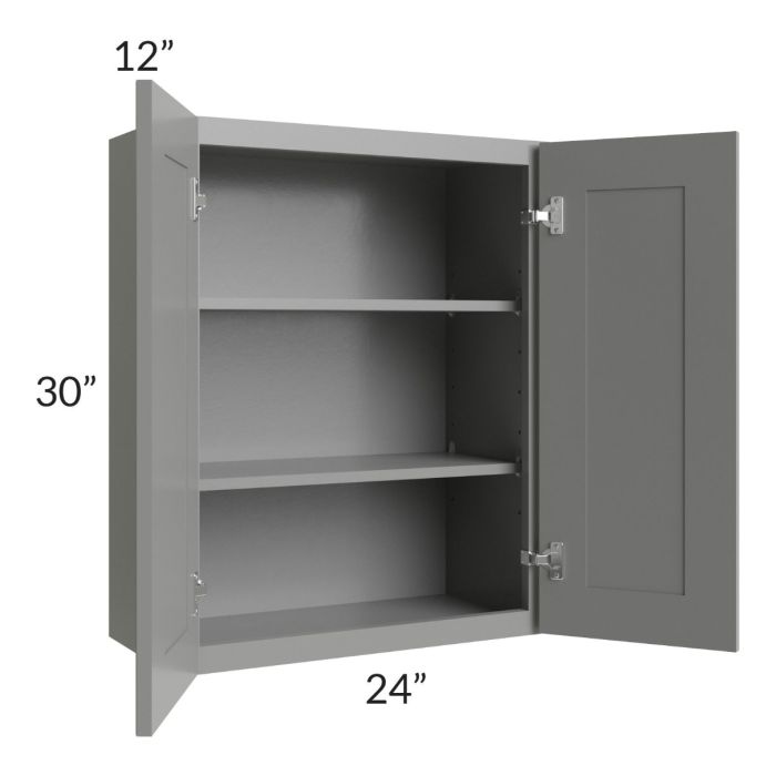 Shale Grey Shaker 24x30 Wall Cabinet